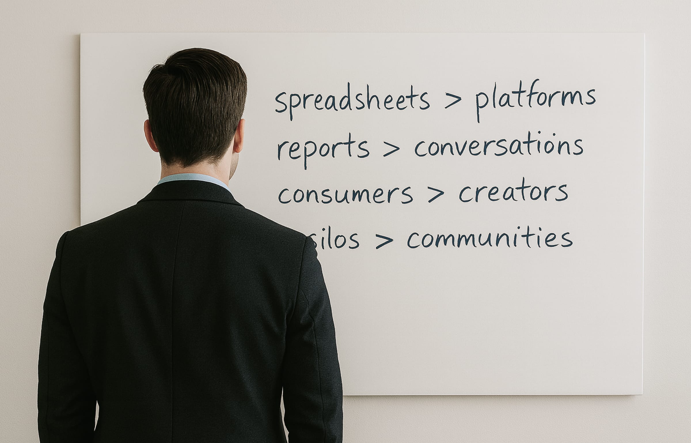 Man reflecting on what a new data consumer looks like